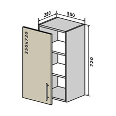 Кухня Gama Верхня Секція №19 В35-720 
