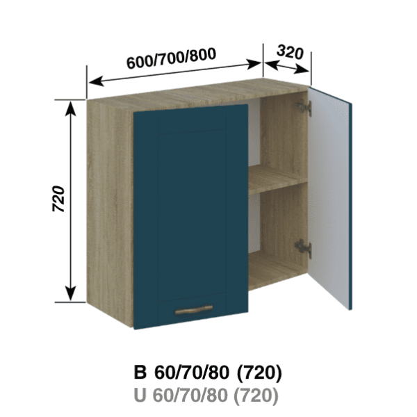 Кухня Домініка Верхня секція В70