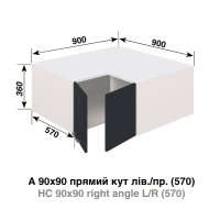 Кухня Марго Антресоль А90-90 Прямий кут Кухня Марго Антресоль А90-90 Прямий кут