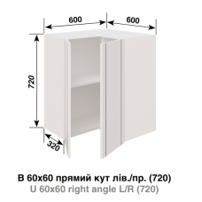 Кухня Смужка В60-60 Прямий кут Кухня Смужка В60-60 Прямий кут