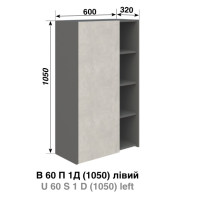 Кухня Графіті В60П 1Д лівий