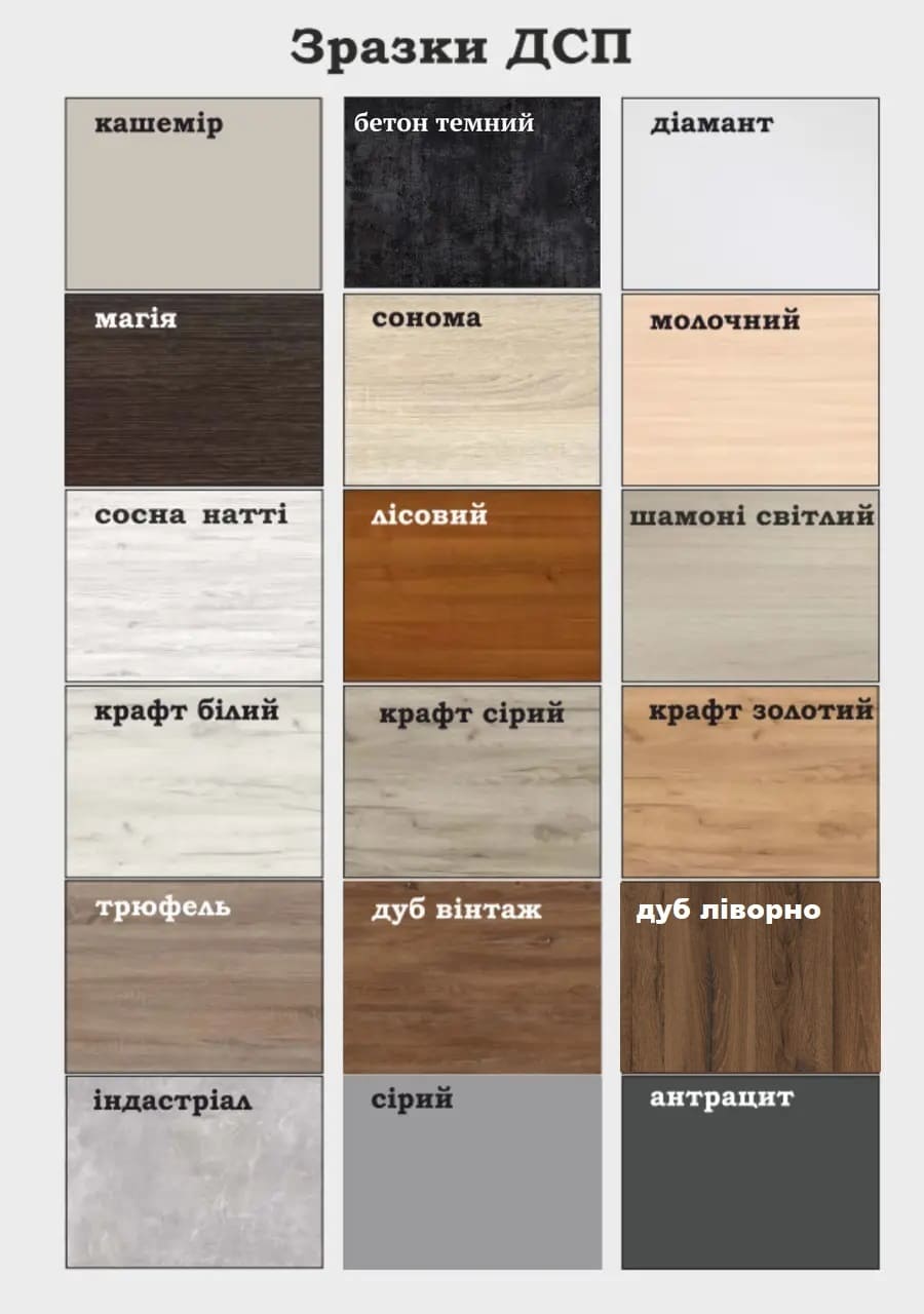 Кольори ЛДСП фабрики Алекса Кольори ЛДСП Алекса